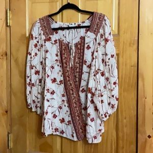 Cato mock wrap around blouse